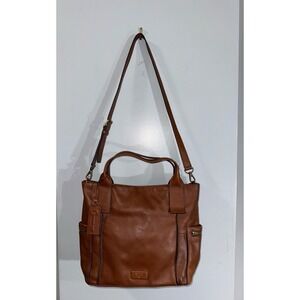 Fossil Emmerson crossbody shoulder handbag brown leather with handles